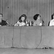 Hillary Rodham attends a student rally at Wellesley College on Oct. 8, 1968.